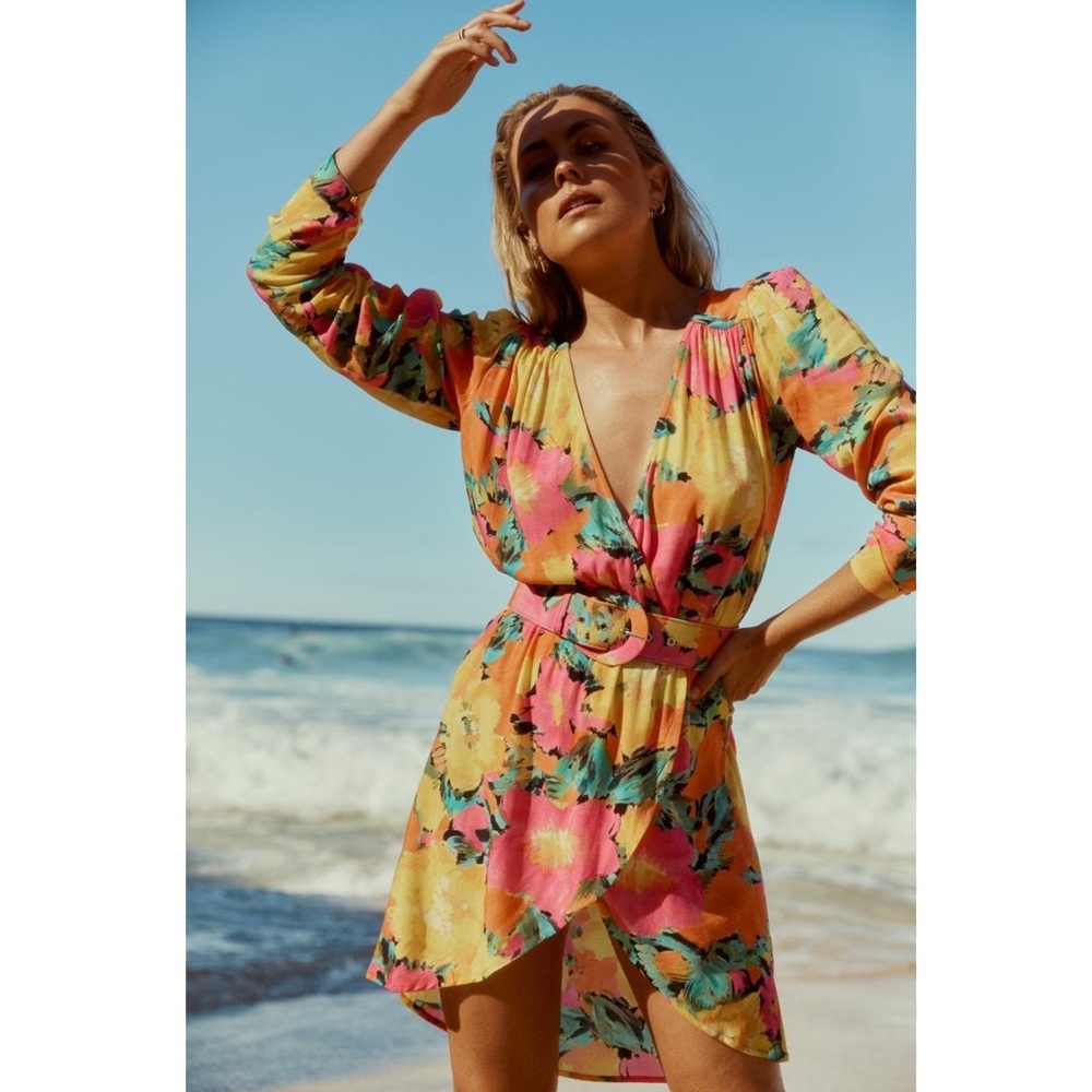 Jen's Pirate Booty | Ambrosia‎ Mini Dress in Fire Floral Size S *No Belt*